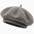 Béret taille unique gris en textile aspect feutré pour usage quotidien