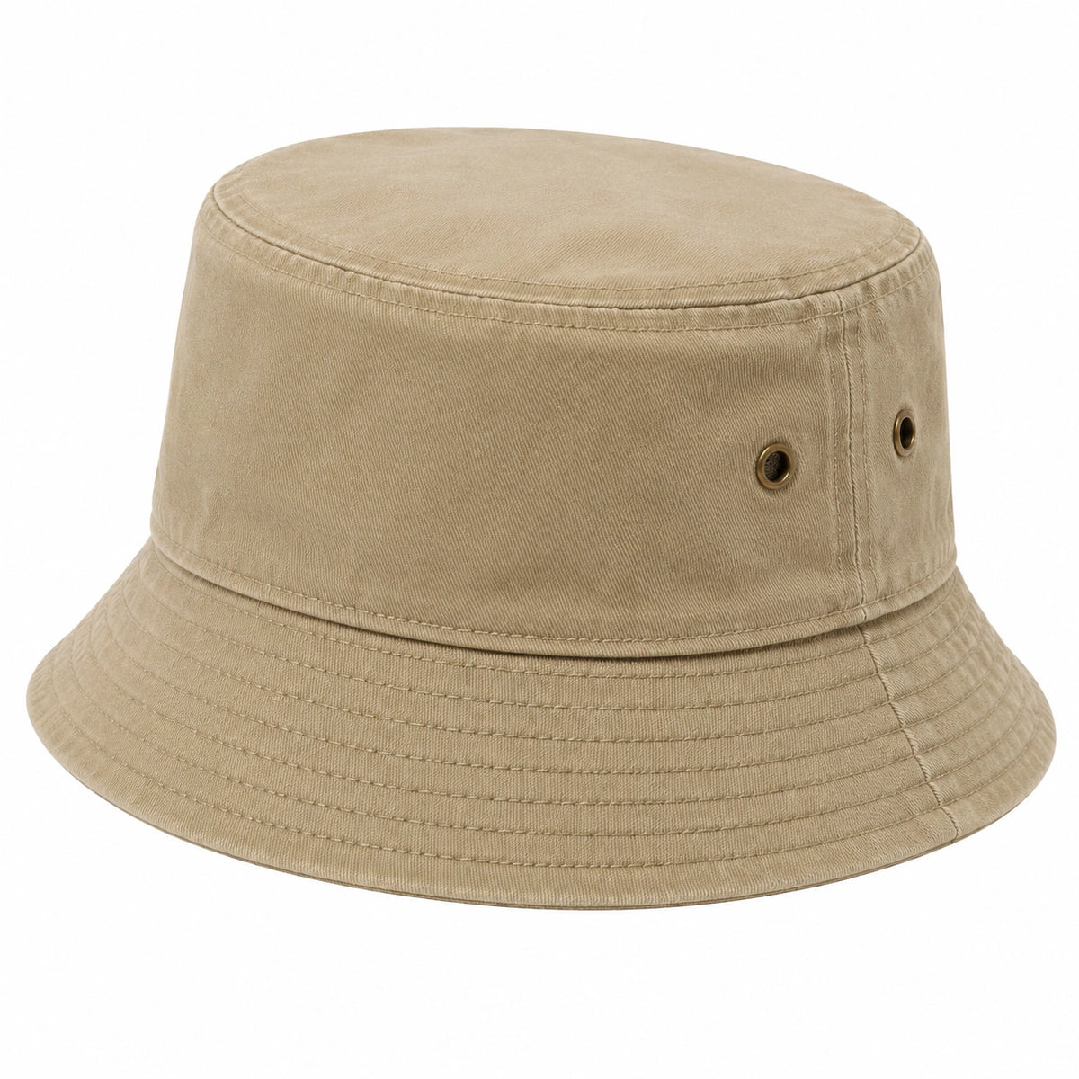 Chapeau bob taille unique en tissu beige pour usage quotidien style décontracté