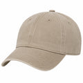 Casquette taille unique en tissu beige à visière courbée style décontracté