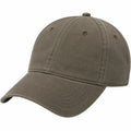 Casquette taille unique en tissu kaki à visière courbée style décontracté