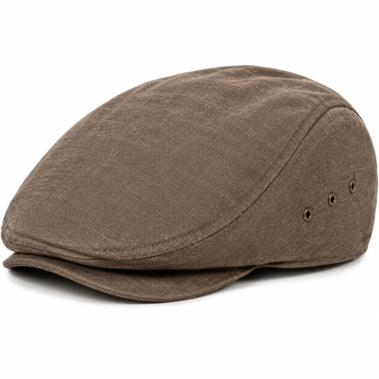 Casquette plate taille unique en tissu marron style classique