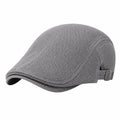 Casquette plate taille unique grise en tissu texturé ajustable style décontracté