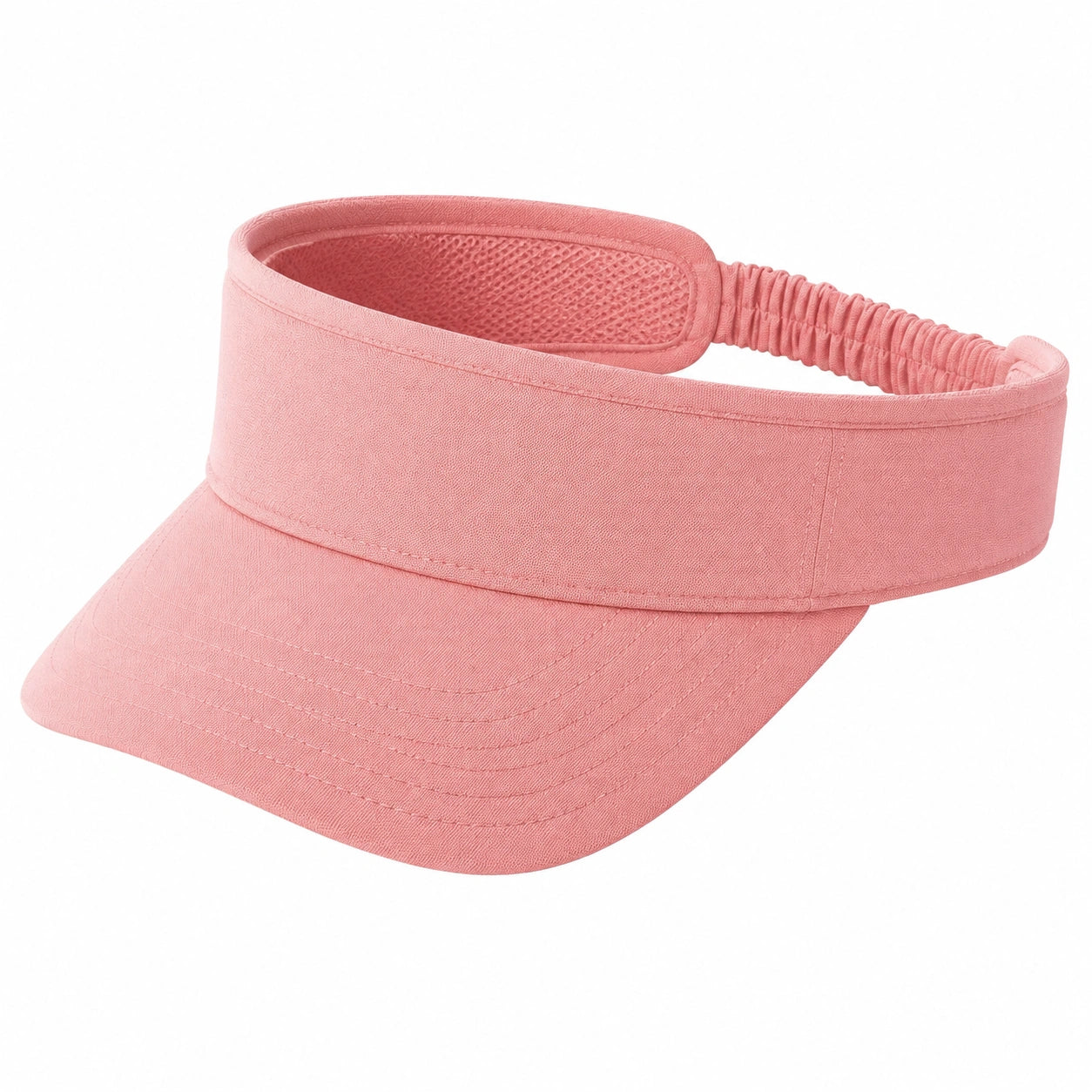Visière de sport taille unique en tissu rose à bande élastique