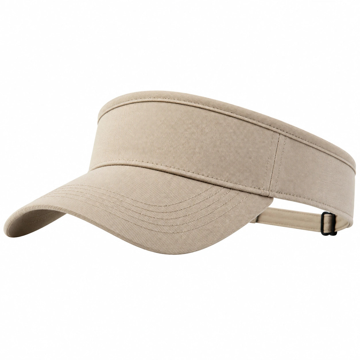 Visière unisexe taille unique en coton beige réglable style sport